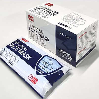 Medical 3 Ply Disposable Face Mask BFE min 98% Above Filtration Efficiency
