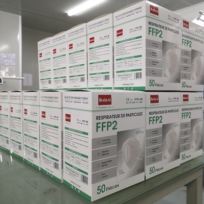 French FFP2 Face Mask , Mask Respirator FFP2 CE 0370 In French Packing Box , FFP2 Protective Mask In France