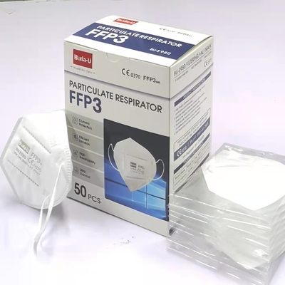 Breathable Disposable Nonwoven Face Mask , FFP3 Valveless Respirator Face Mask With Soft Nonwoven And Meltblown Fabric