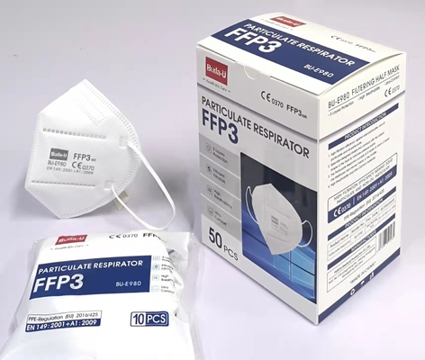 Earloops FFP3 Protective Mask , Particles Filtering Half Face Mask Respirator , FFP3 Face Mask 99% Filtration Efficiency