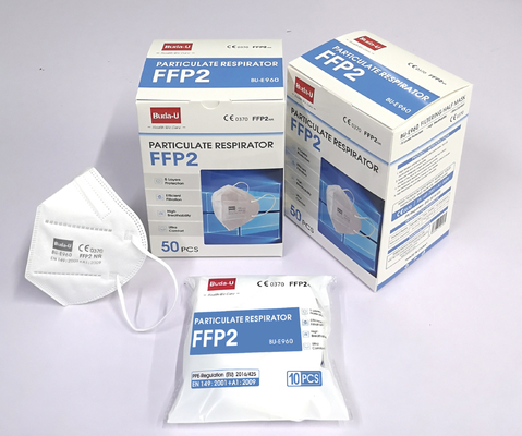White Disposable Earloop Face Mask FFP2 Respirator Mask With CE Certification And FDA Registration