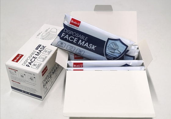 Buda-U Disposable Medical Face Mask , Disposable 3PLY Face Mask FDA ASTM F2100 Standard Face Mask