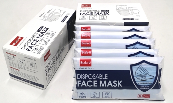 ASTM 3PLY Disposable Earloop Face Mask , Adult Protective Face Mask ASTM Standard , FDA Registered