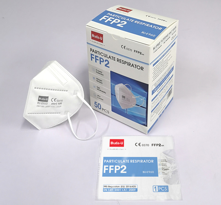 50pcs White Disposable FFP2 Particulate Respirator For Men And Women
