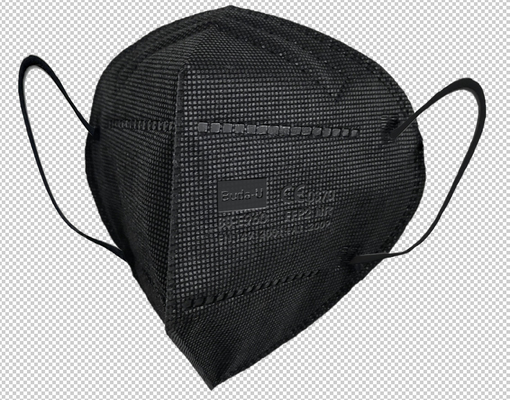 BU-E960 Black FFP2 Protective Masks CE 0370 Certificated No Breathing Valve