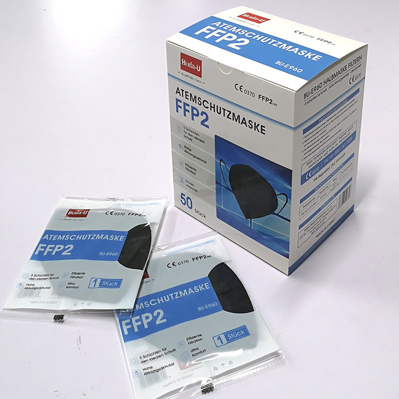 Folding Type FFP2 Disposable Mask Particulate Respirator, FFP2 Protection Level Face Mask CE 0370