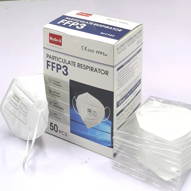 Disposable FFP3 Face Mask With Earloops Protection Level 99%