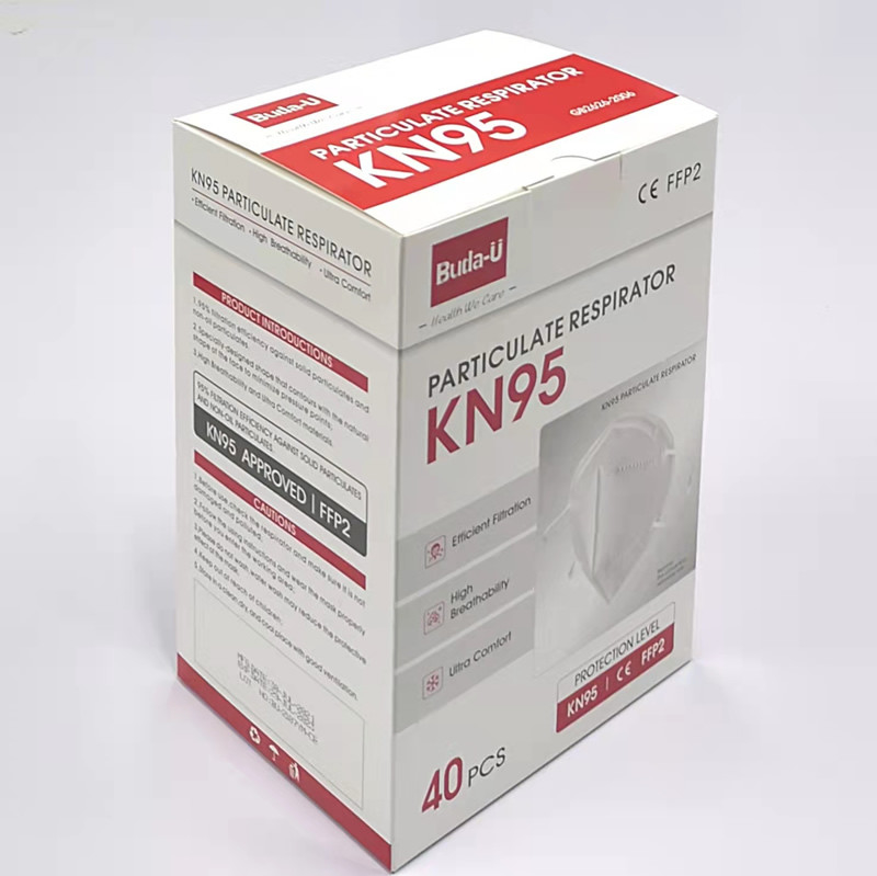 White Certified Total 5 Layers KN95 Particulate Respirator Mask For COVID 19